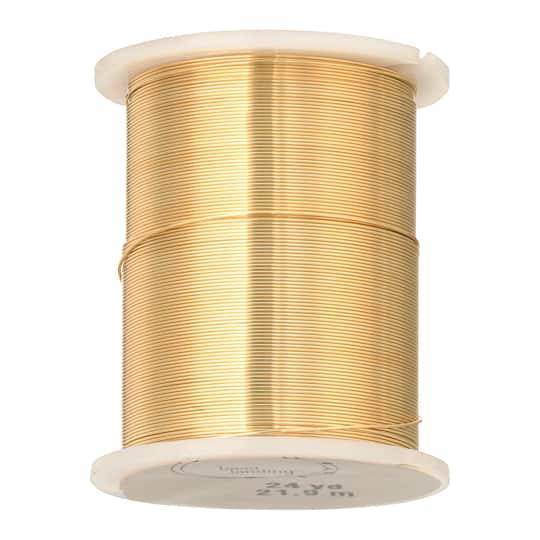 Bead Landing 28 Gauge Beading Wire, Gold