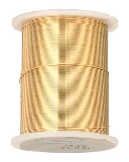 Bead Landing 28 Gauge Beading Wire, Gold