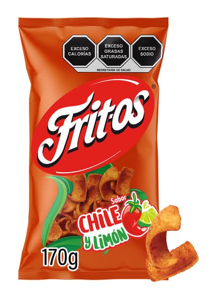 Fritos · Botana de maíz nixtamalizado con chile, limón (170 g)