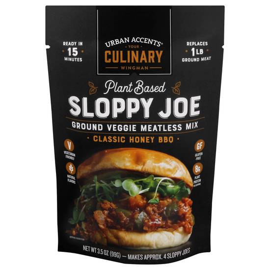 Urban Accents Plant Based Sloppy Joe Ground Veggie Meatless Mix