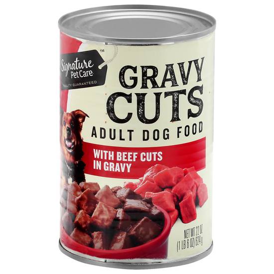 Signature Pet Care Dog Food Beef Cuts Gravy (22 oz)