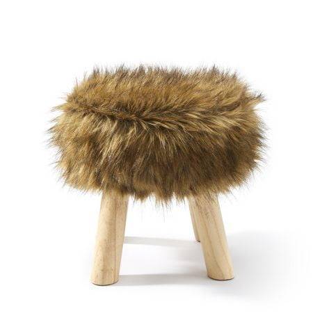 Faux Fur Stool