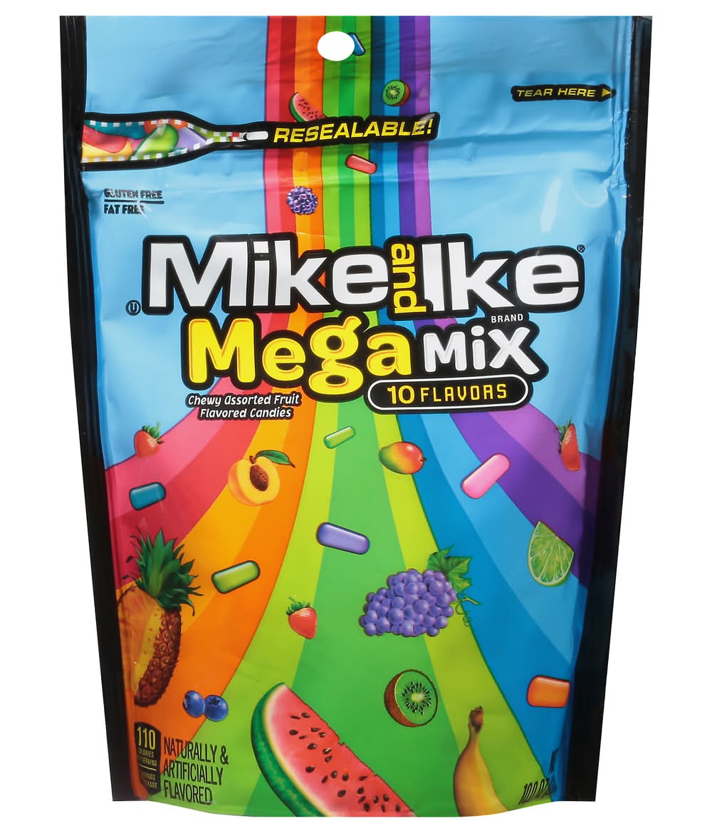 MIKE AND IKE Mega Mix Chewy Candies, Assorted (10 oz)