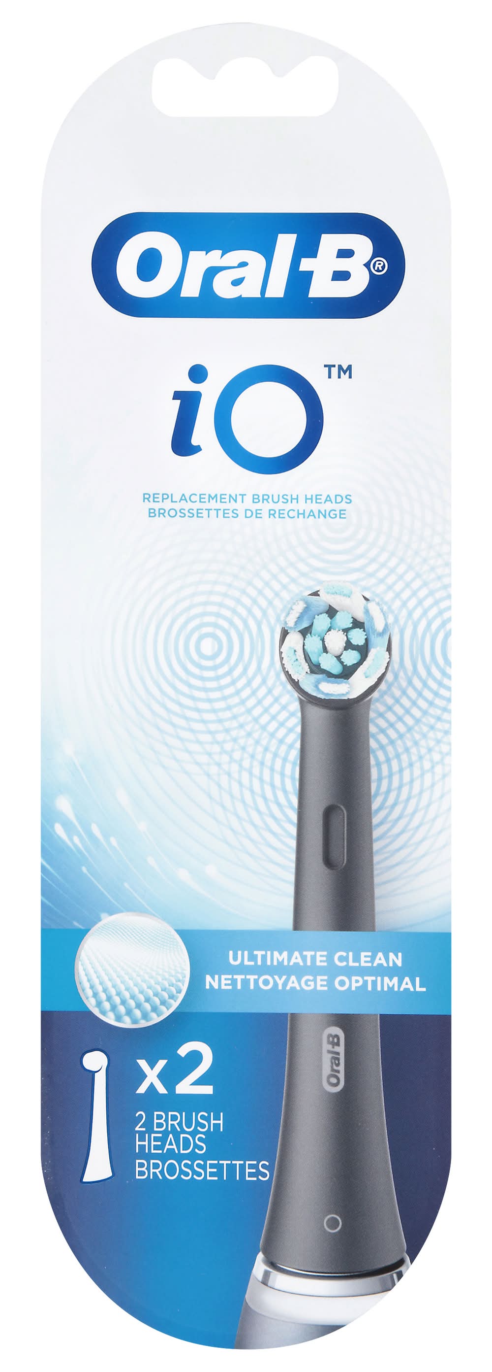 Oral-B Io Ultimate Clean Replacement Brush Heads, Black (1.6 oz, 2 ct)