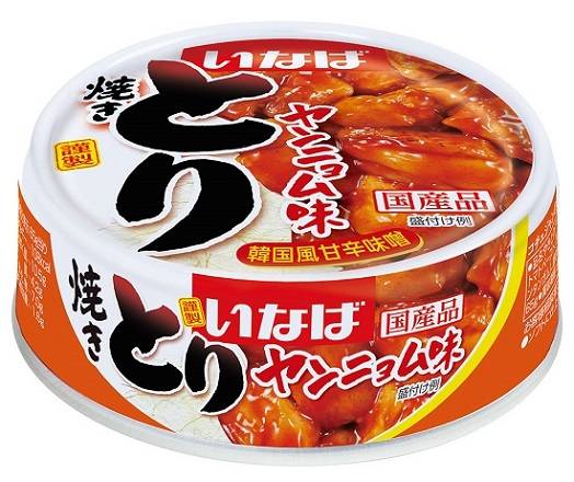 363444：いなば 焼きとり ヤンニョム味 65G / Inaba Yakitori Yangnyeom Flavored
