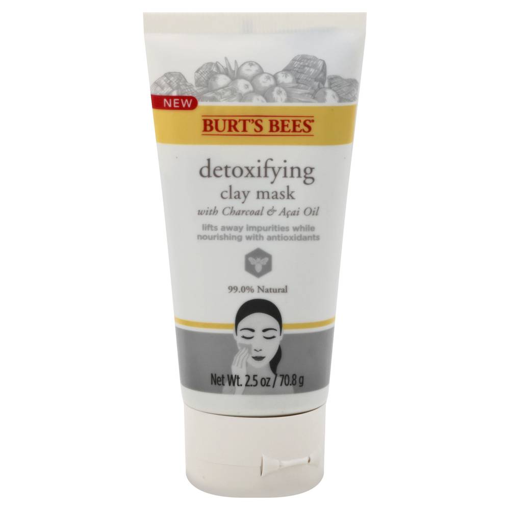 Burt's Bees Detoxifying Clay Mask With Charcoal & Acai Oil (2.5 oz)