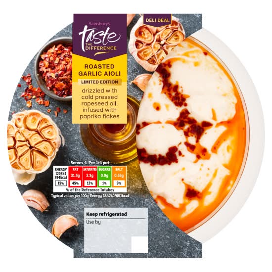 Sainsbury's Taste the Difference Summer Edition Roasted Garlic Aioli (170g)