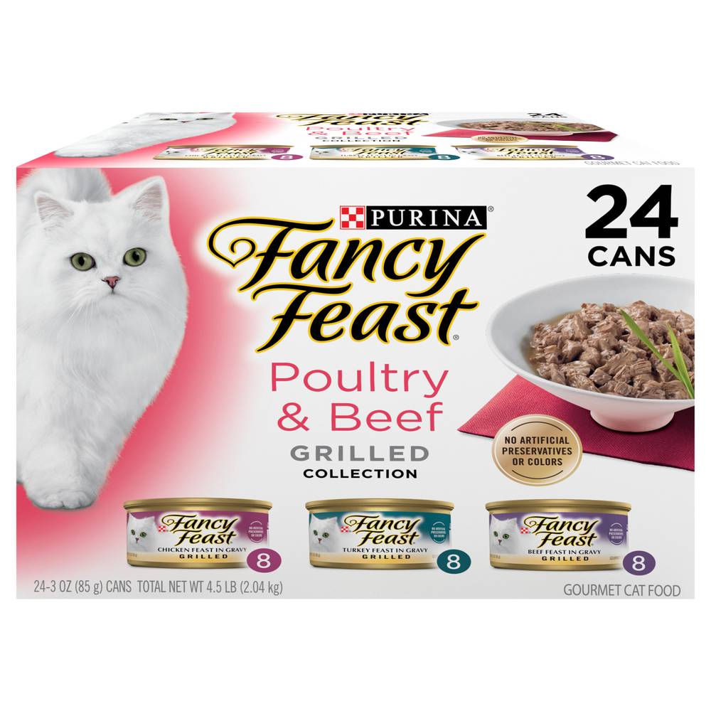 Fancy Feast Purina Poultry & Beef Grilled Collection pack (24 ct)