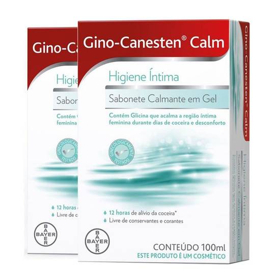 Bayer kit sabonete íntimo em gel gino-canesten calm (2 unidades)