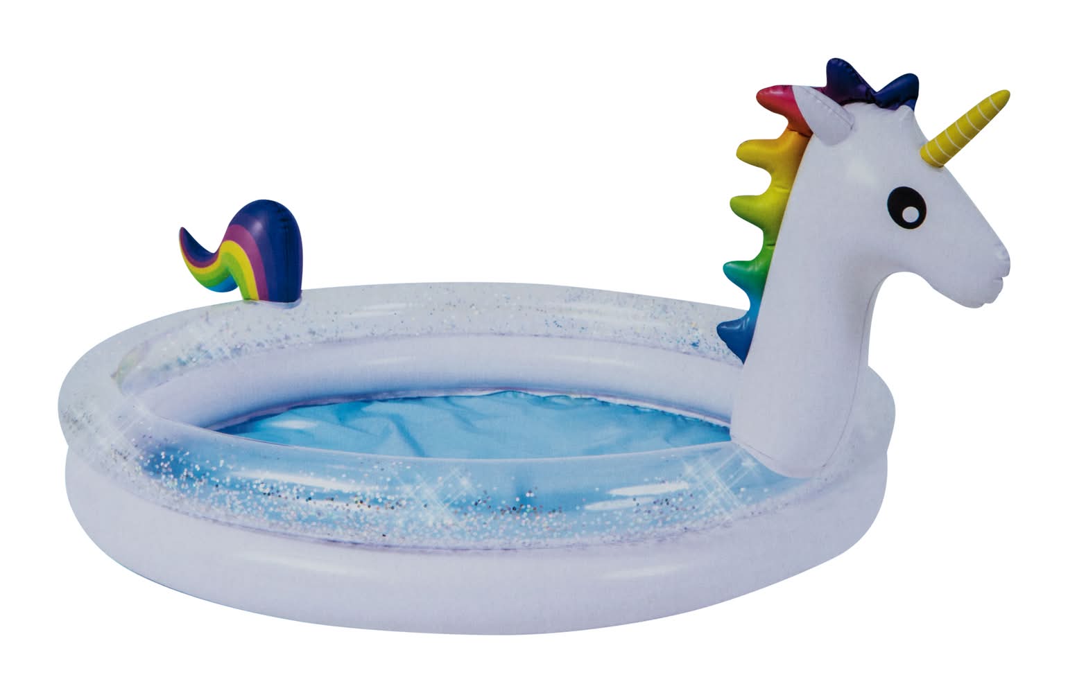 Splash Bash™ Glitter Unicorn 2-Ring Inflatable Pool Unicorn