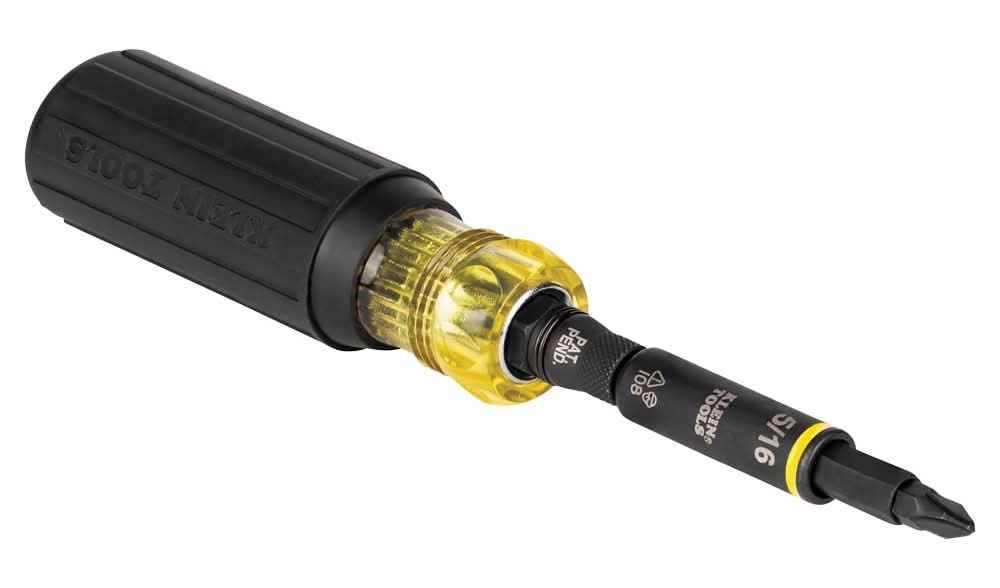 Klein Tools Impact Rated Multi-Bit Screwdriver / Nut Driver, 11-in-1