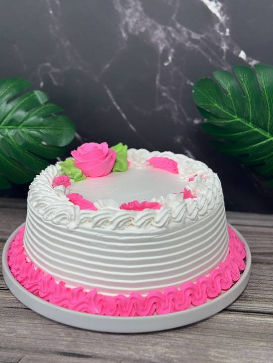 Pink Vanilla Cream Cake (15 People)