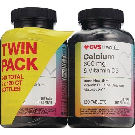 CVS Health Calcium and Vitamin D Twinpack, 240CT