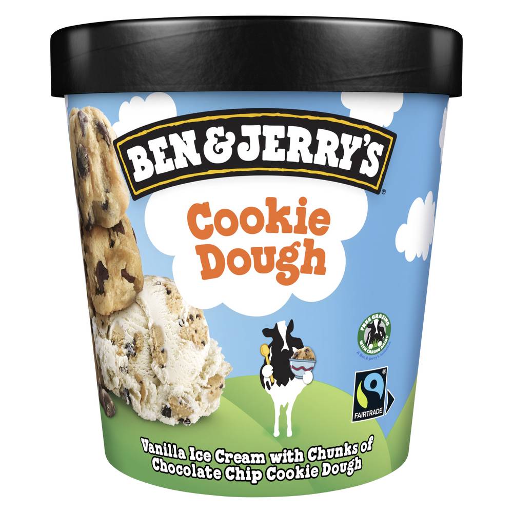 Ben & Jerry's - Crème glacée (vanille, cookie dough)