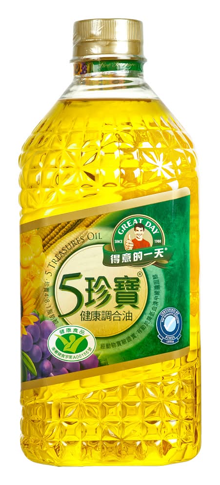得意的一天五珍寶健康油2L <2L公升 x 1 x 1Bottle瓶>