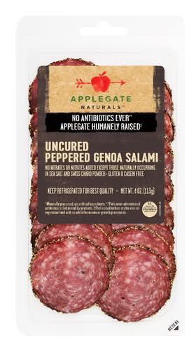 Applegate Uncured Peppered Genoa Salami