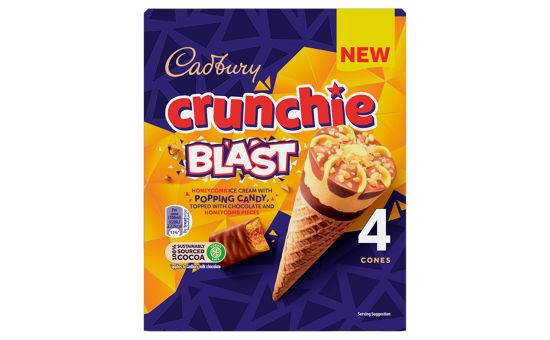 Cadbury Crunchie Blast Honeycomb Ice Cream with Popping Candy 4 x 100ml (400ml)