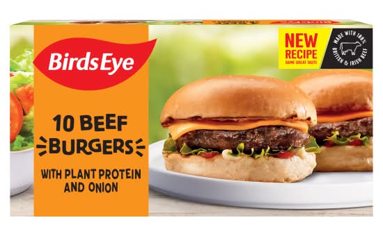 Birds Eye Original Beef Burgers With Onion (10 pack)