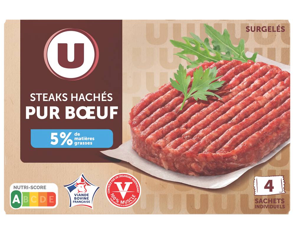 Les Produits U - Steaks hachés pur bœuf (4)