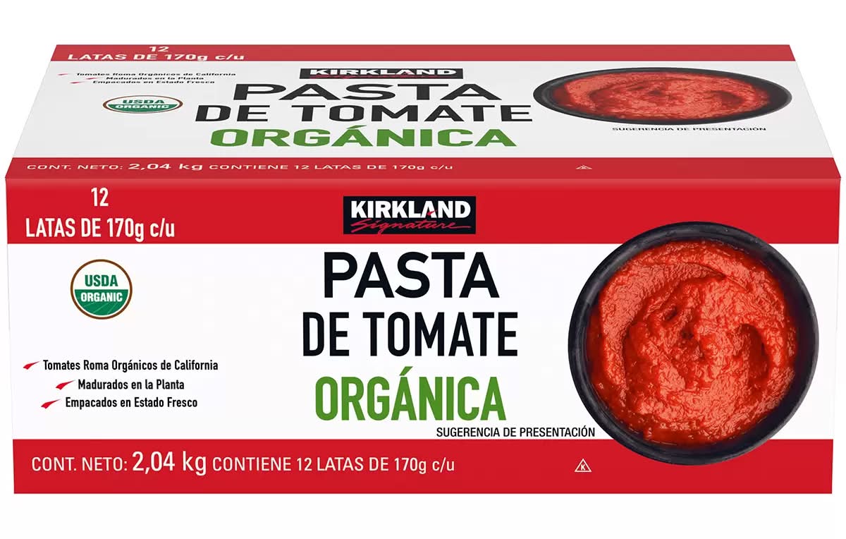Kirkland Signature · Pasta de tomate orgánica (12 un)
