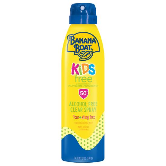 Banana Boat Kids Free Spf 50+ Clear Sunscreen Spray