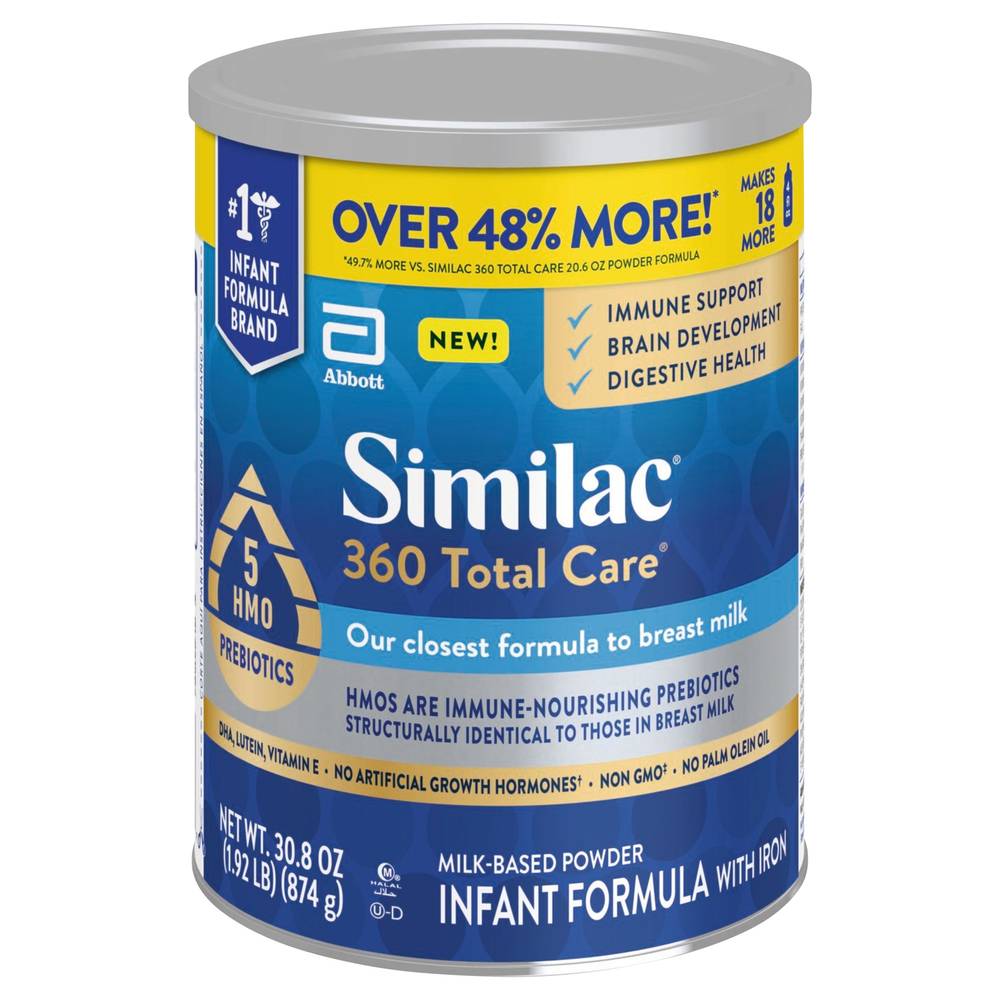 Similac 360 Total Care Milk-Based Powder Infant Formula With Iron (30.8 lbs)