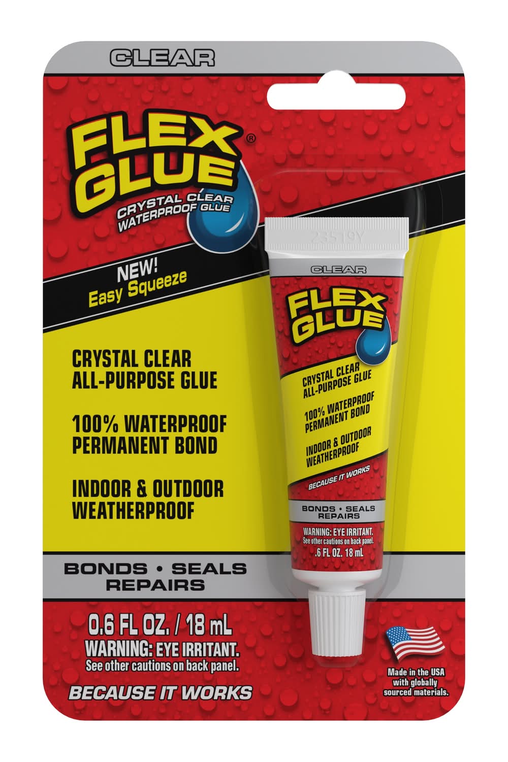 Flex Glue Mini Rubber Clear Multi-use Interior/Exterior Construction Adhesive ( 0.6-fl oz Fluid Oz)