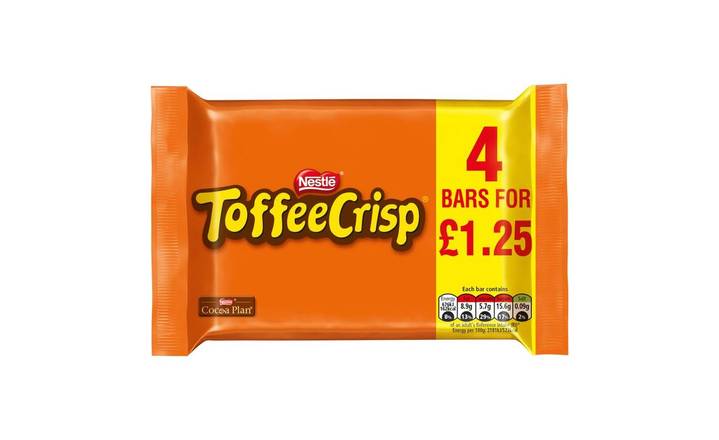 Toffee Crisp Milk Chocolate Bar Multipack 4 x 31g (404015)