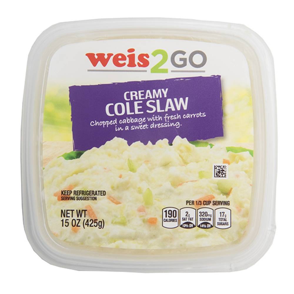 Weis 2 Go Deli Salad Creamy Cole Slaw (15 oz)