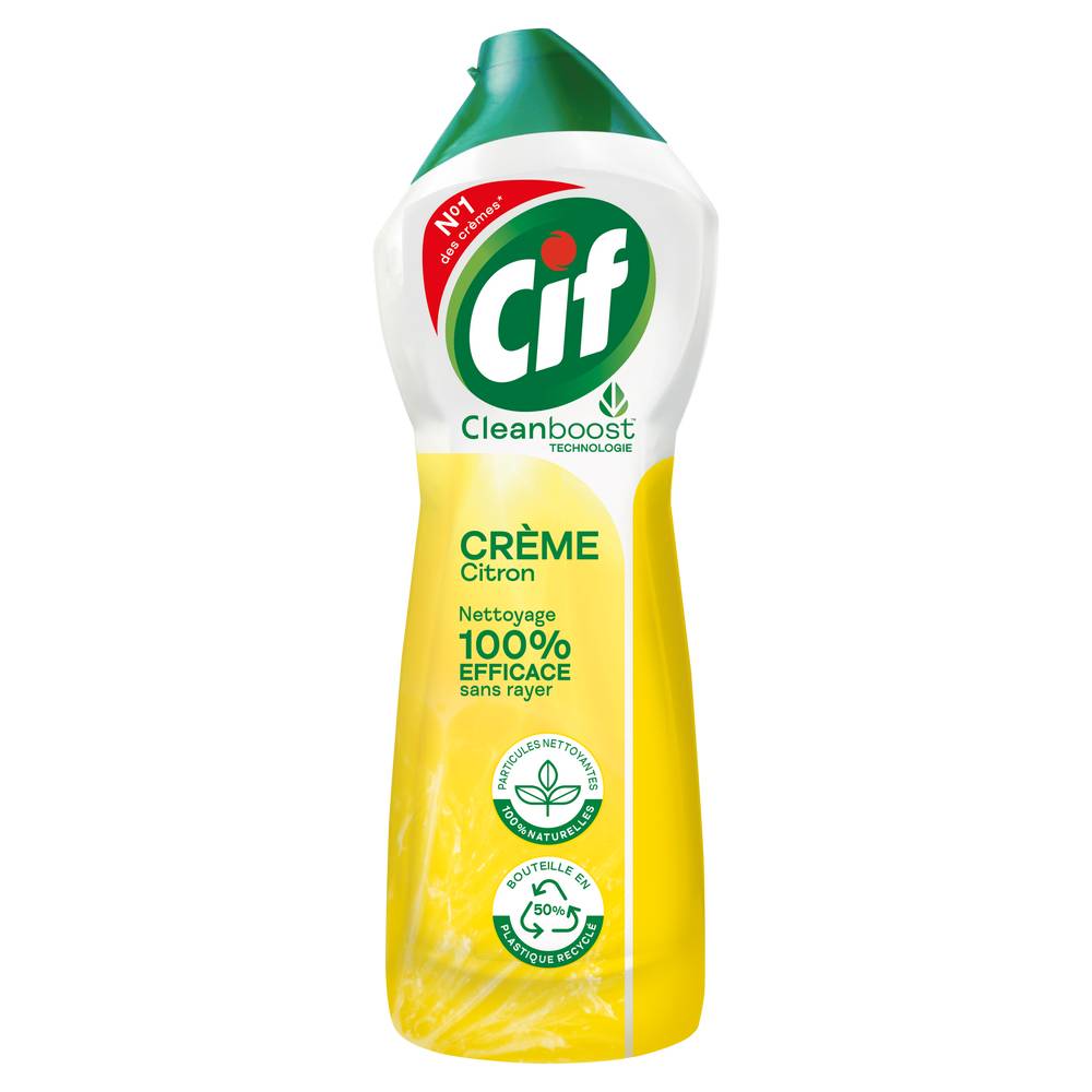 Cif - Crème nettoyage efficace sans rayer à citron (750ml)