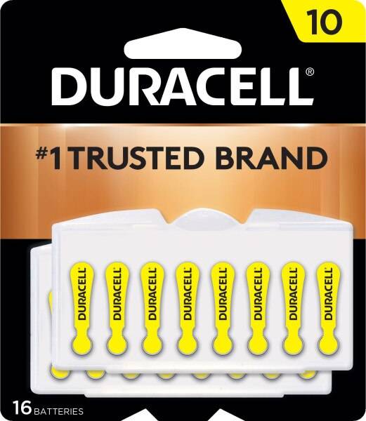Duracell Hearing Aid Batteries Easytab, Size 13, 16 ct
