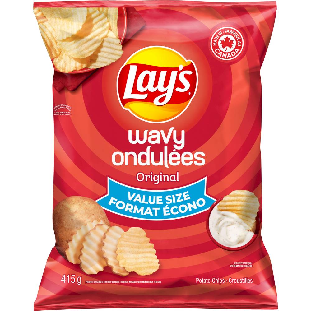 Lay's Wavy Original Potato Chips (450 g)