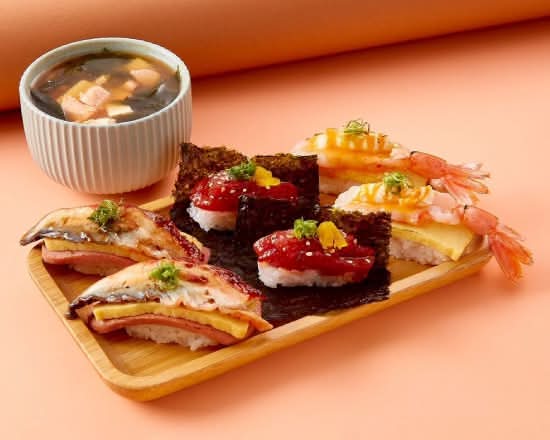 韓味登場暖力全開 (附湯或飲品) Korean Assorted Sushi (Served Soup or Beverage)