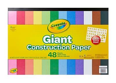 Crayola Project Giant 12 x 18 Construction Paper, Assorted Colors, 48 Sheets/Pack (99-0055 )