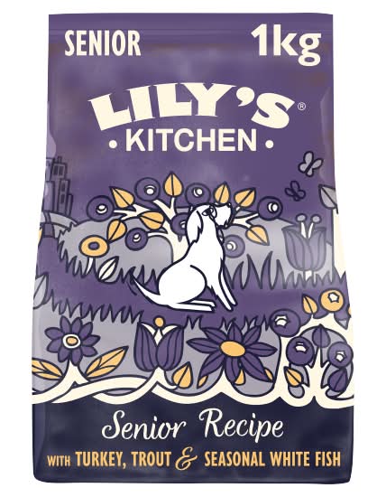 Lily's Kitchen Turkey & Trout Senior Recipe Complete Dry Dog Food (1kg)