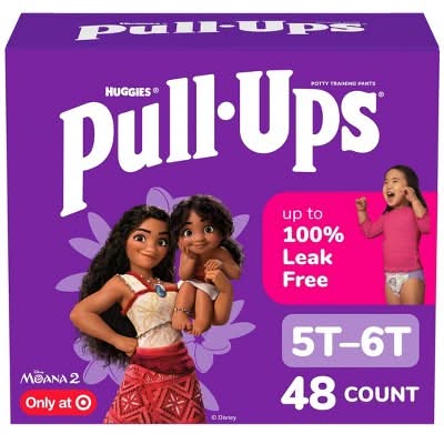 Huggies Pull-Ups Girls Training Pants, 5T-6T (48 ct)