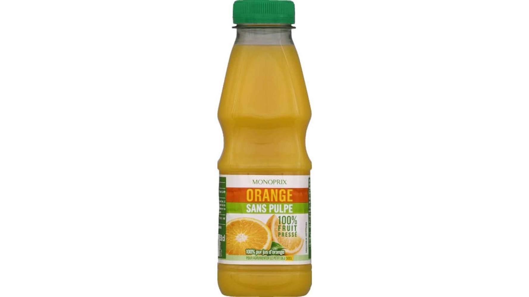 Monoprix Jus d'orange sans pulpe La bouteille de 50 cl