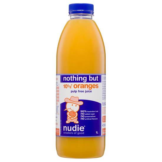 Nudie Nothing But Oranges Pulp Free Juice 1L