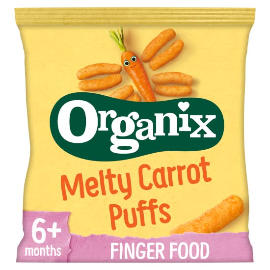 Organix Melty Carrot Puffs Organic Baby Finger Food Snack (20g)