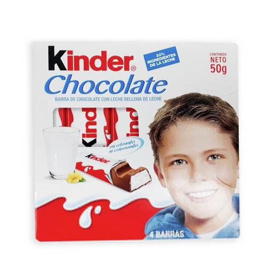 Chocolate Kinder 4 Barras 50 Gr