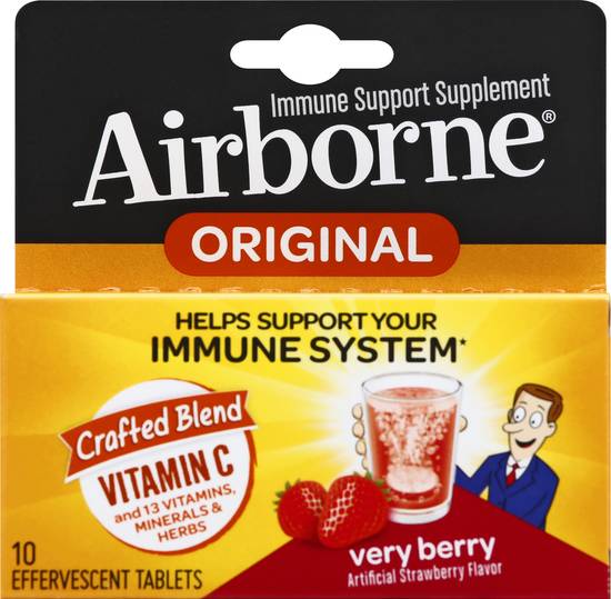 Airborne Original Very Berry Immune Support Effervescent Tablets