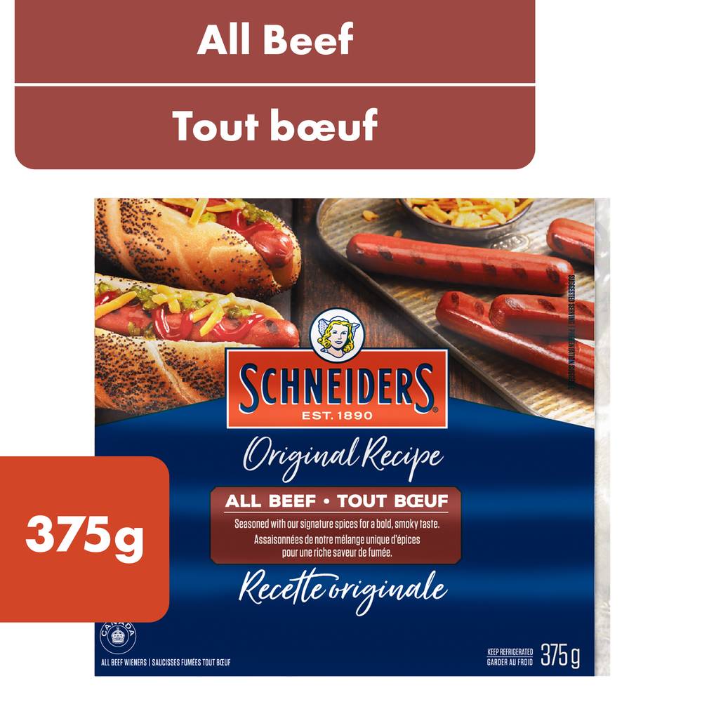 Schneiders Original Recipe All Beef Wieners (375 g)