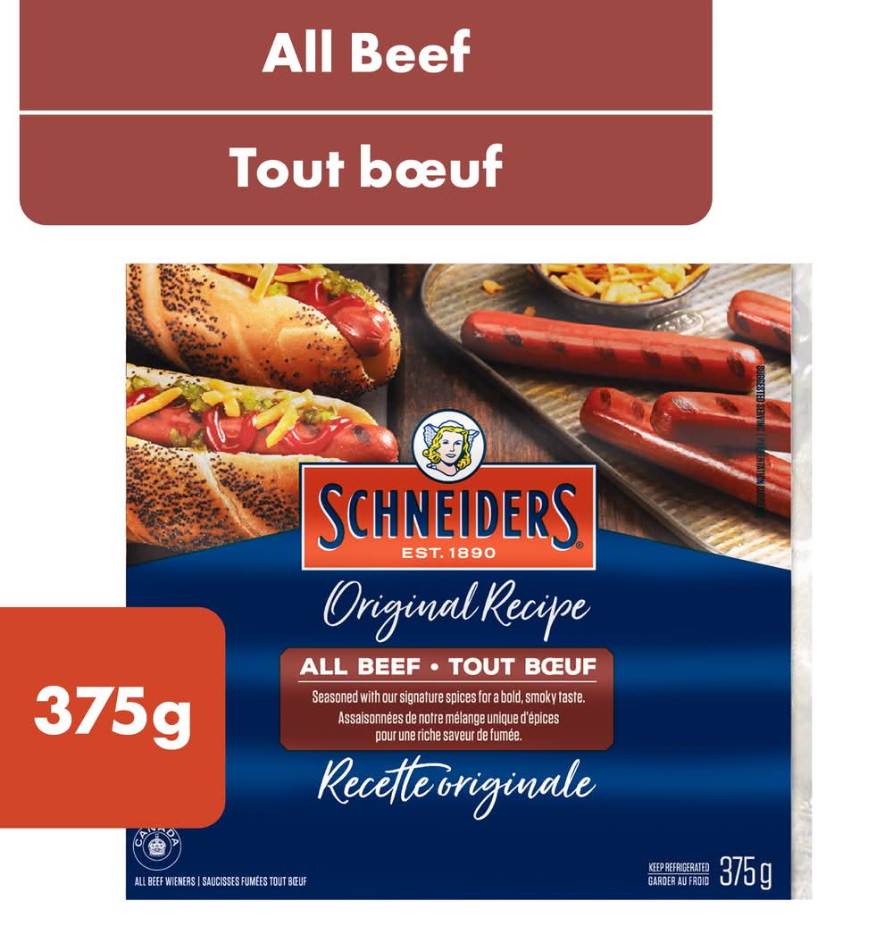 Schneiders Original Recipe All Beef Wieners (375 g)