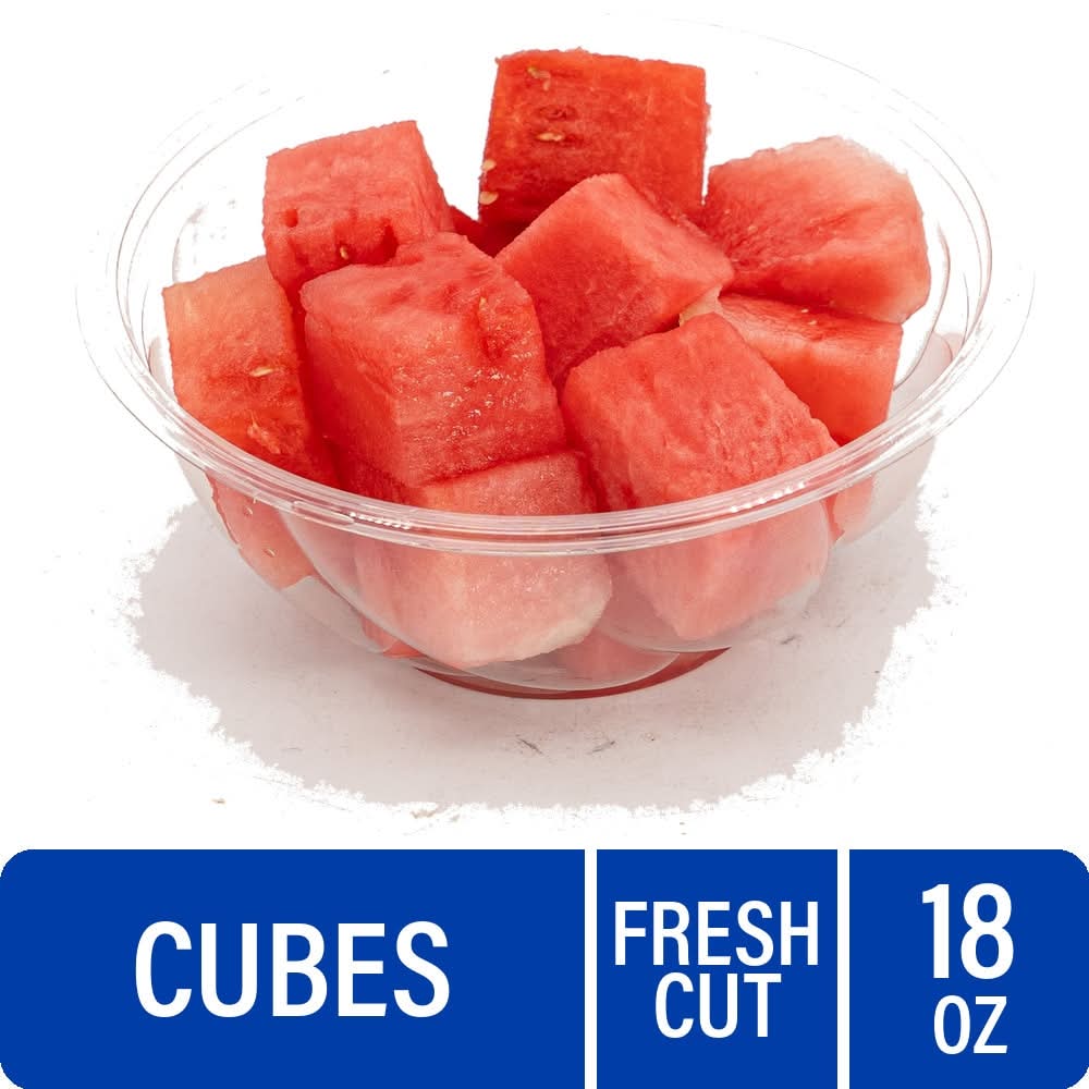 Seedless Watermelon Cubes Fresh Cut In Store Daily