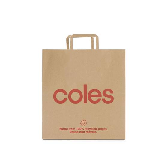 Coles 100% Recycle Paper Bag 1 each