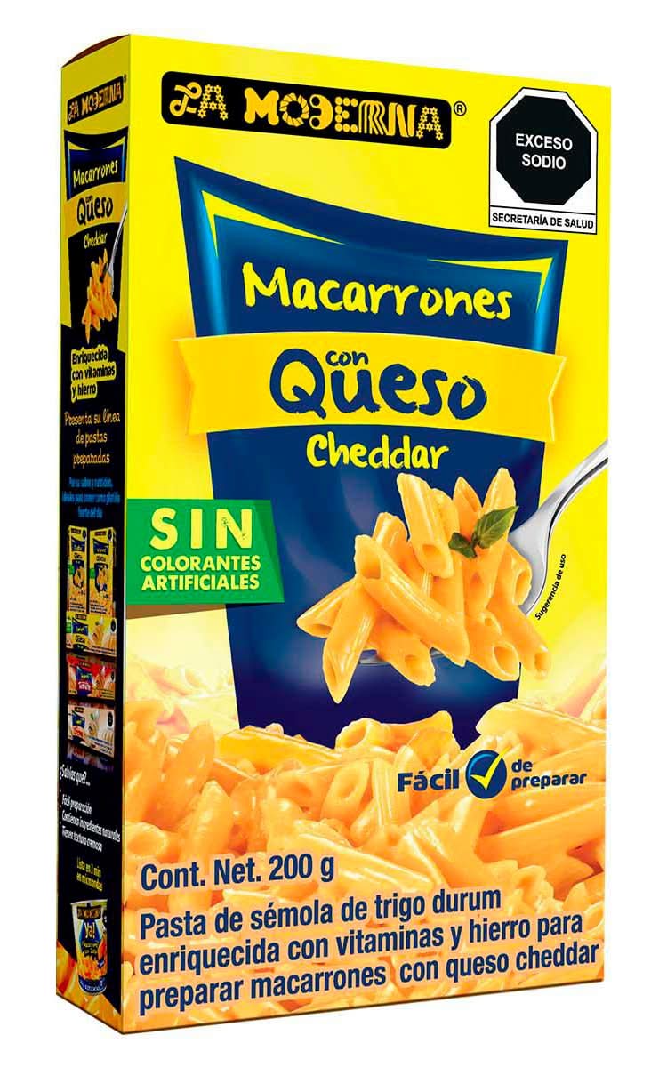 La Moderna · Macarrones de sémola de trigo durum, queso cheddar (200 g)