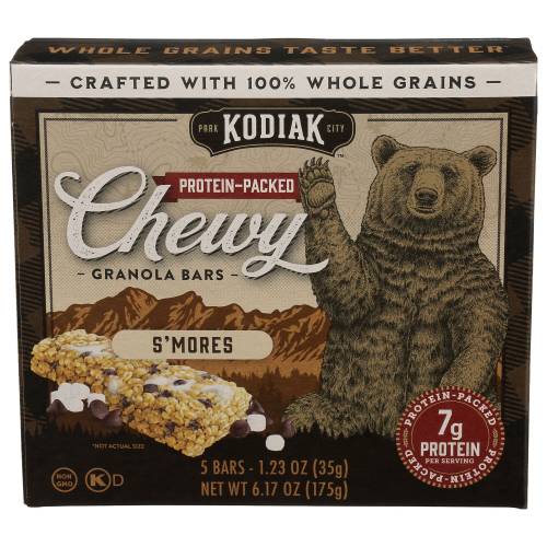 Kodiak Cakes S'Mores Protein-Packed Chewy Granola Bars 5 Pack