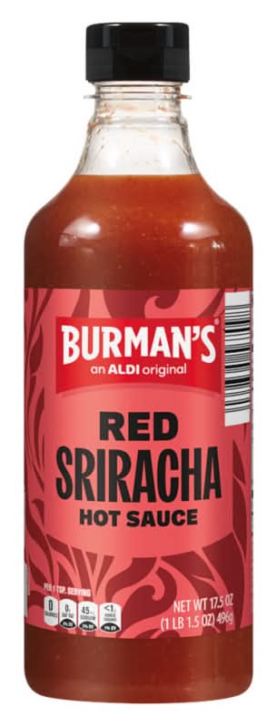 Burman's Hot Sauce, Red Sriracha (17.5 oz)