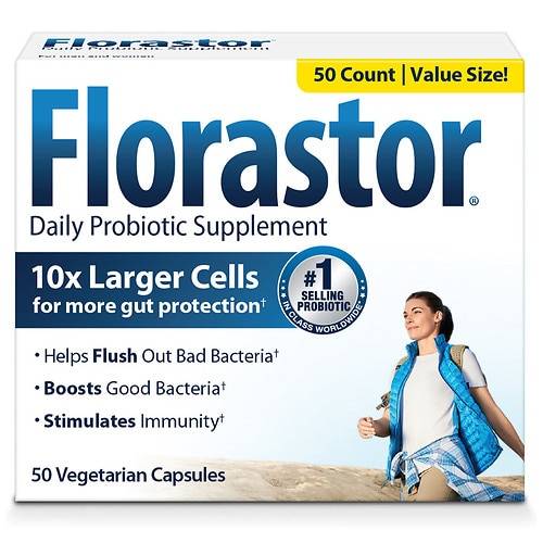 Florastor Daily Probiotic Supplement Capsules for Men and Women - 50.0 ea