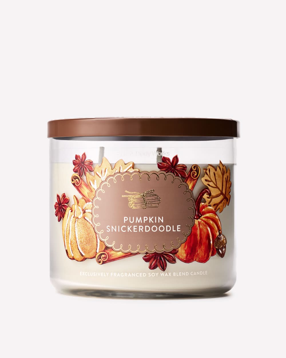 Bath & Body Works 3-Wick Soy Blend Wax Candle, Pumpkin Snickerdoodle (14.5 oz)